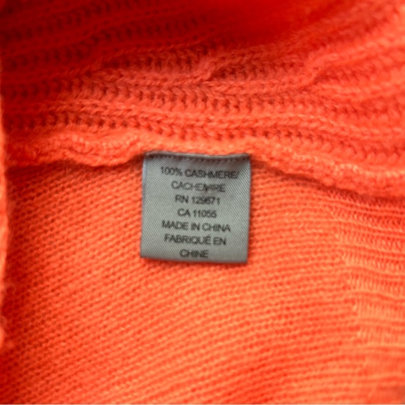 360 Cashmere Orange sweater | SZ small - Picture 6 of 7